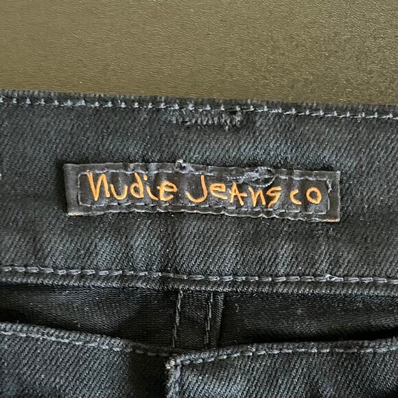 Nudie Jeans Men Brute Knut Jeans 29X28 Dry Cold Black Organic Casual Minimalist - Picture 4 of 10